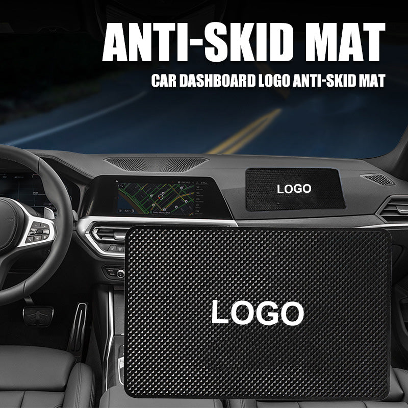 Anti-slip mat with logo for car dashboard