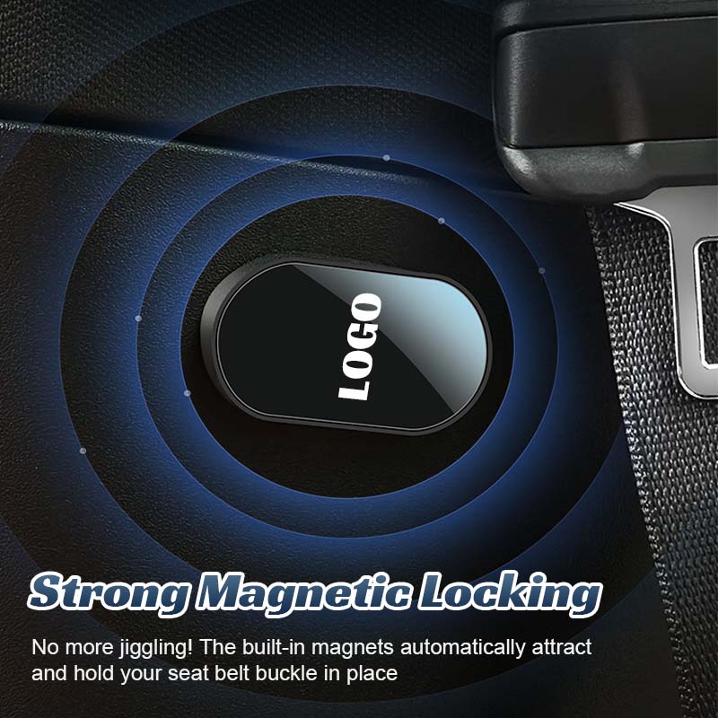 Seat belt anchors with logo