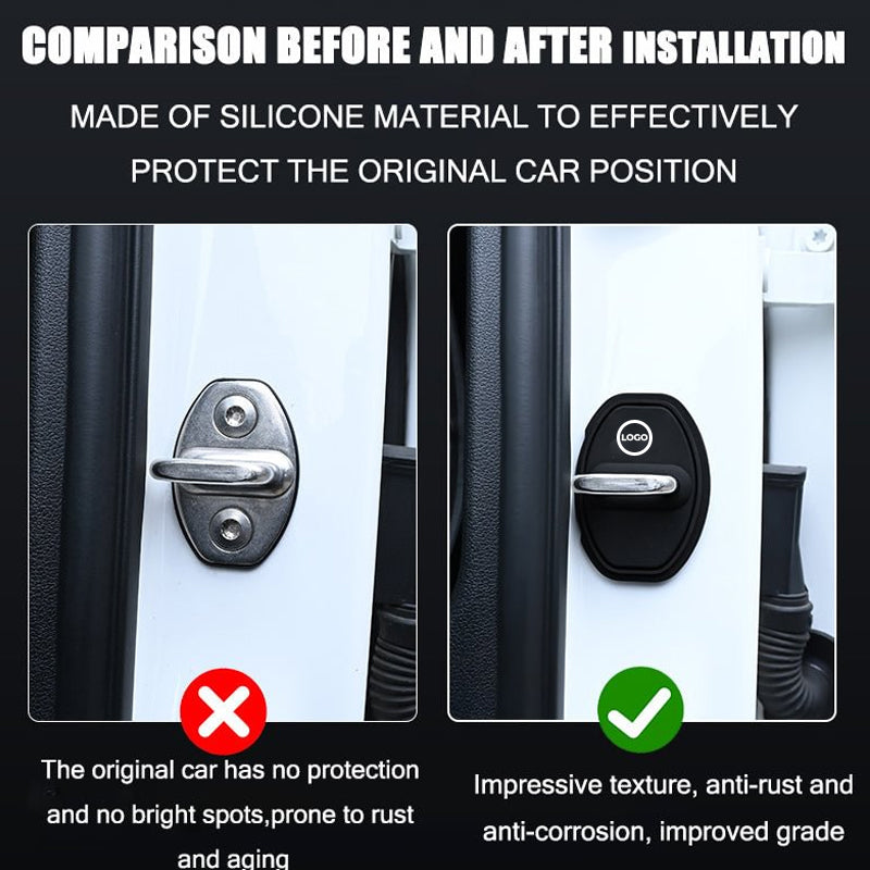 Car Door Latch Silicone Protective Cover (4pcs)