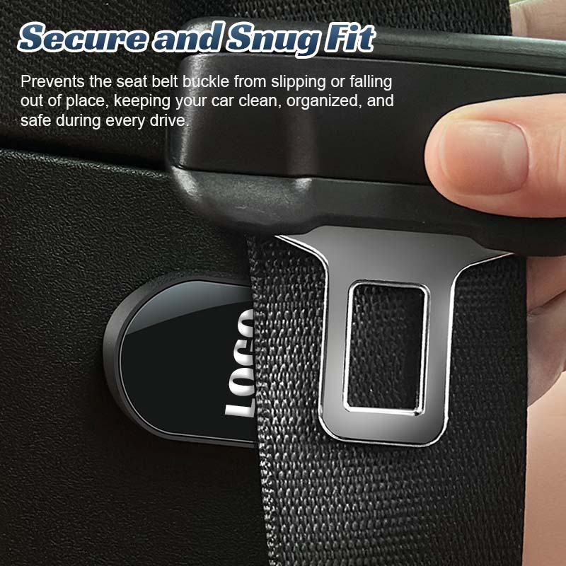 Seat belt anchors with logo