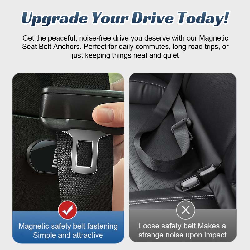 Seat belt anchors with logo
