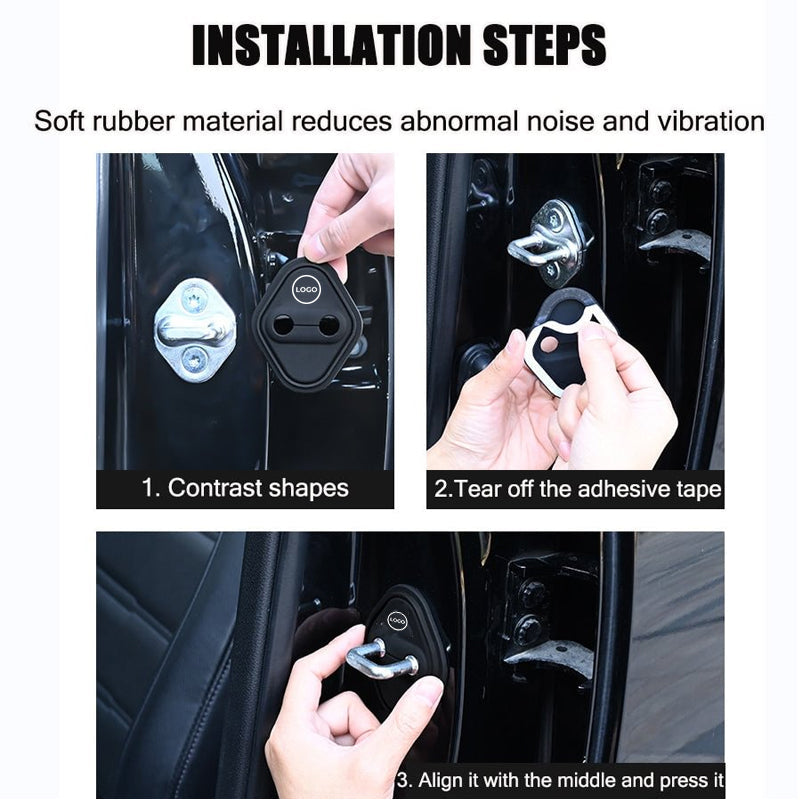 Car Door Latch Silicone Protective Cover (4pcs)