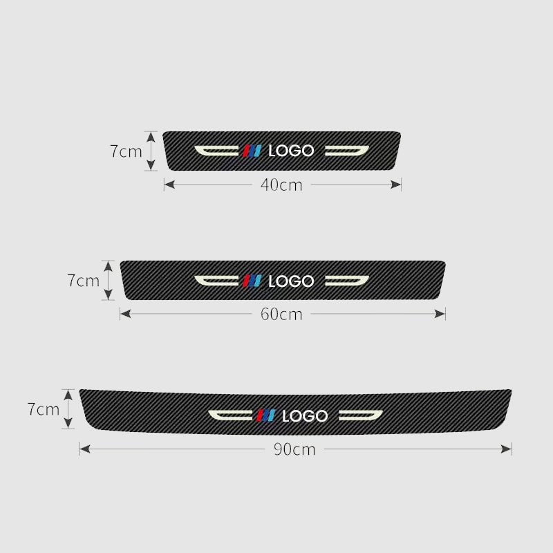Customized Luminous Carbon Fiber Door Sill Strip