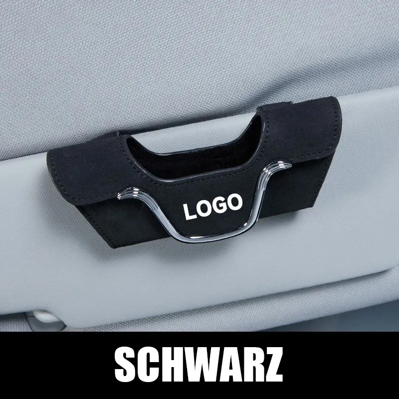 High quality leather multifunctional car glasses holder