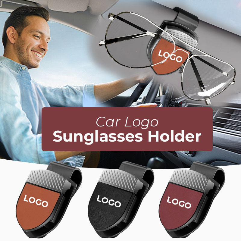 🕶️🚗 AutoClip Custom Logo Sunglasses Holder✨