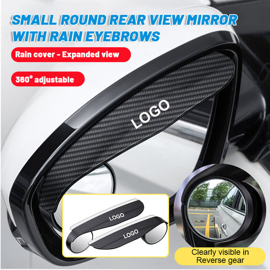 Small rear-view mirror with rain-repellent eyebrows (1 pair)