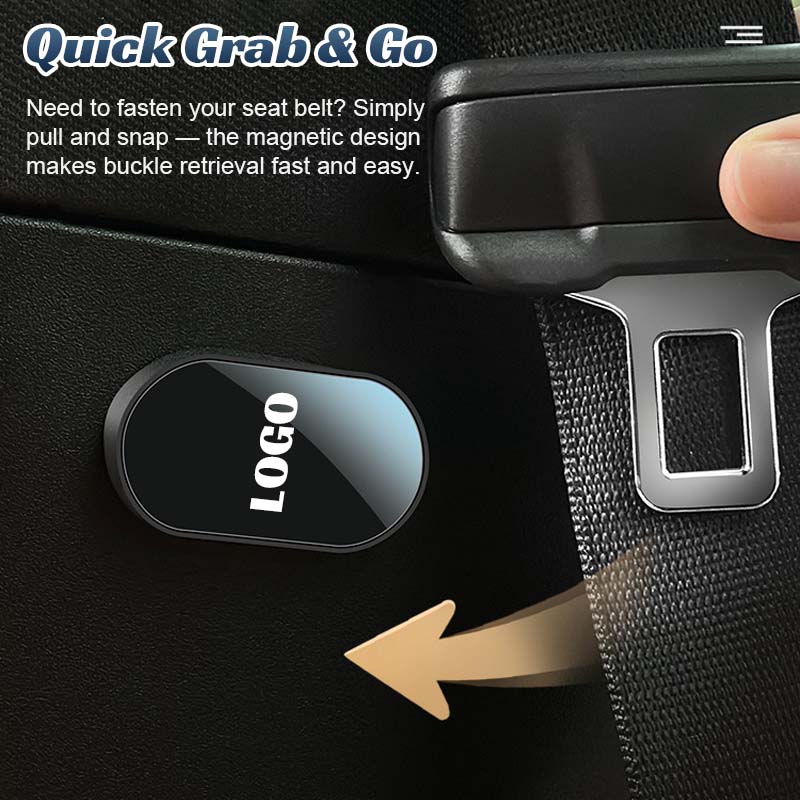Seat belt anchors with logo