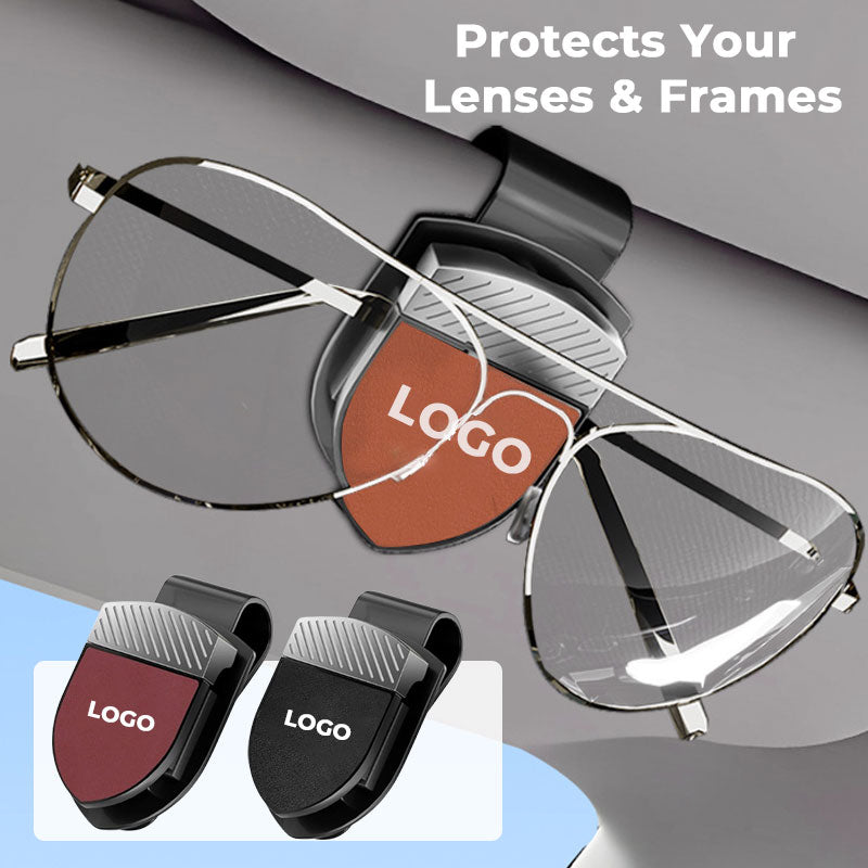 🕶️🚗 AutoClip Custom Logo Sunglasses Holder✨
