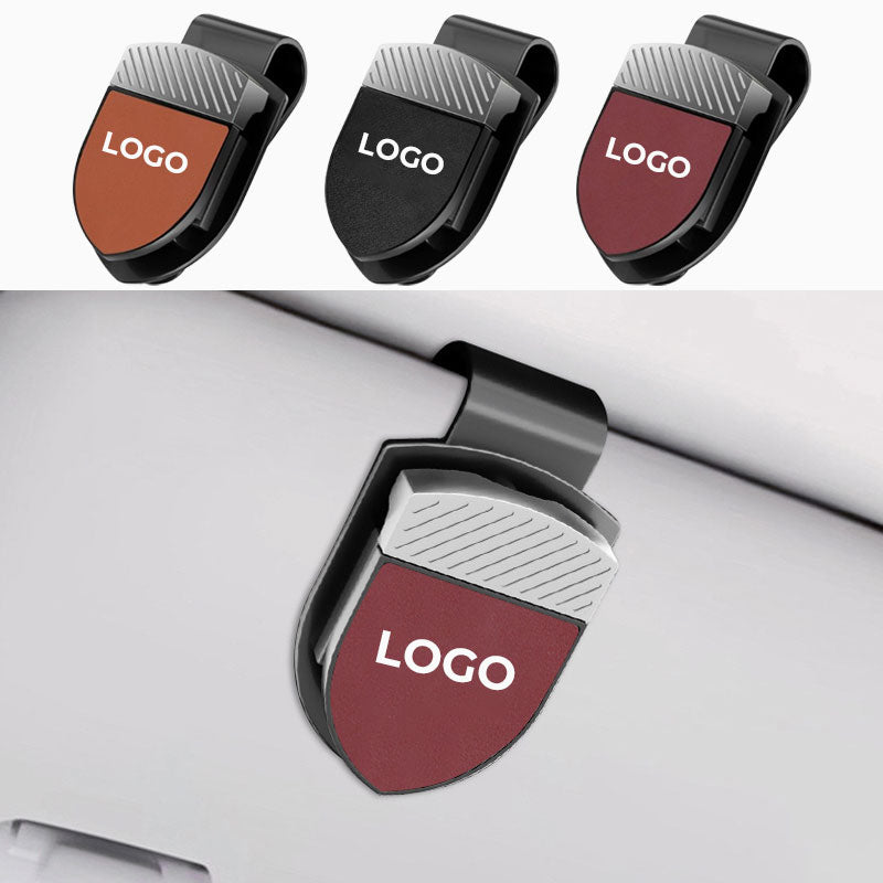 🕶️🚗 AutoClip Custom Logo Sunglasses Holder✨