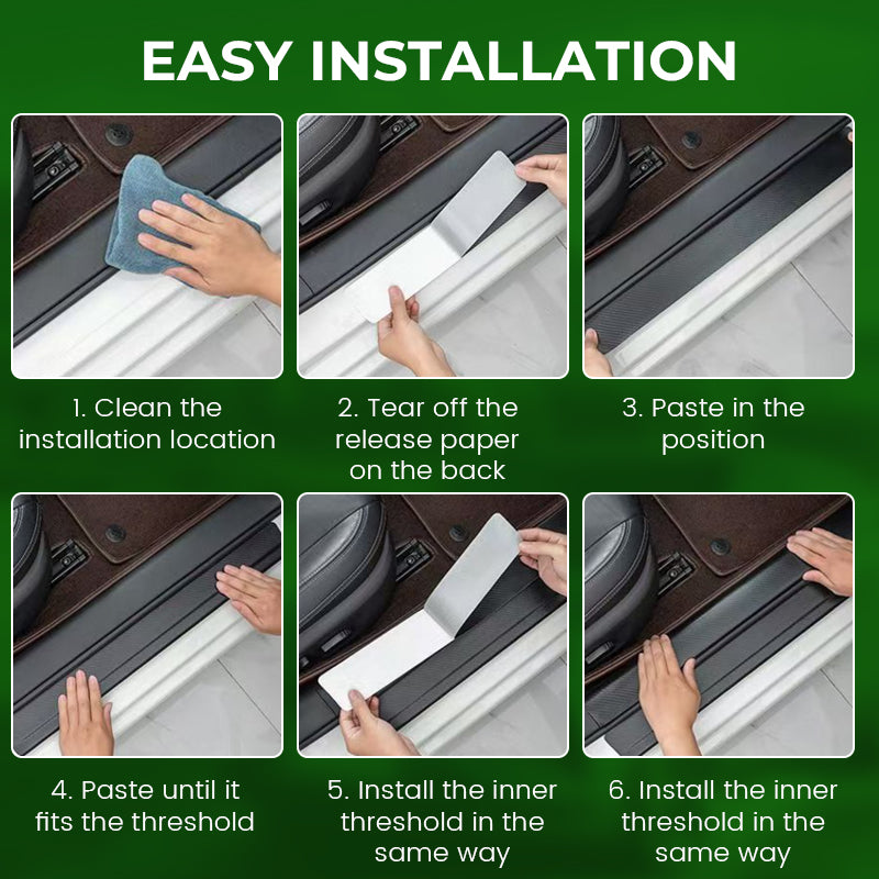 Customized Luminous Carbon Fiber Door Sill Strip