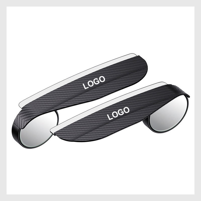 Small rear-view mirror with rain-repellent eyebrows (1 pair)