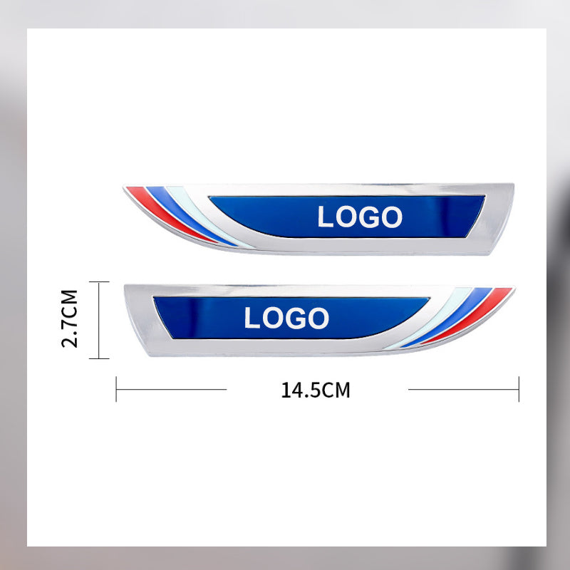 3D Metal Foil Car Decorative Sticker (One Pair)