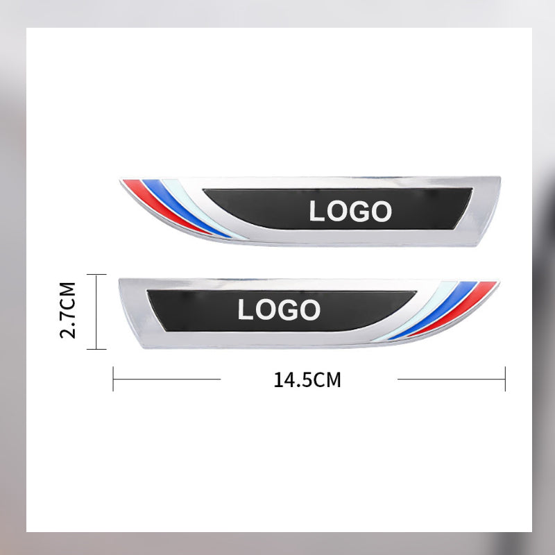 3D Metal Foil Car Decorative Sticker (One Pair)