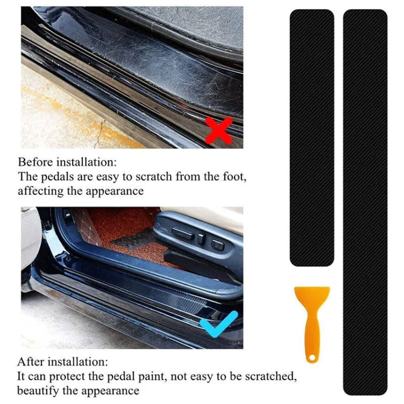 Carbon Car Door Sill Stickers(4pcs)